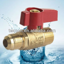 CSA UL standard port gas brass ball valves with chrome plated red handle